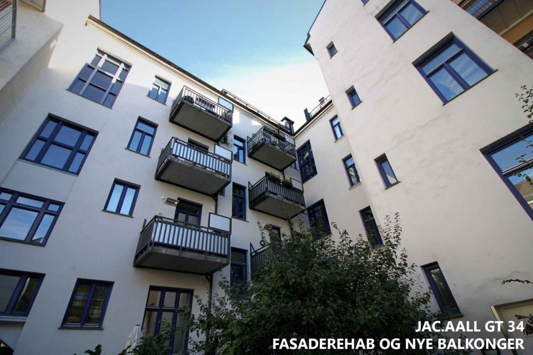 Jac.Aall gt 34  fasaderehab og nye balkonger